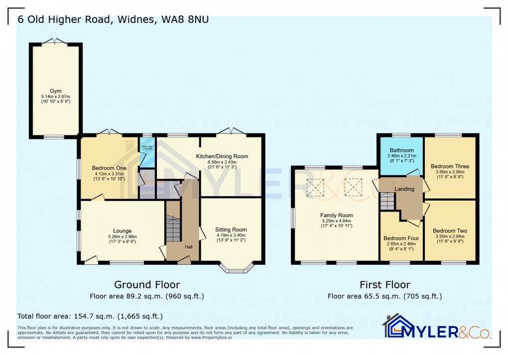 Floorplan for Old Higher Road, Widnes, Cheshire