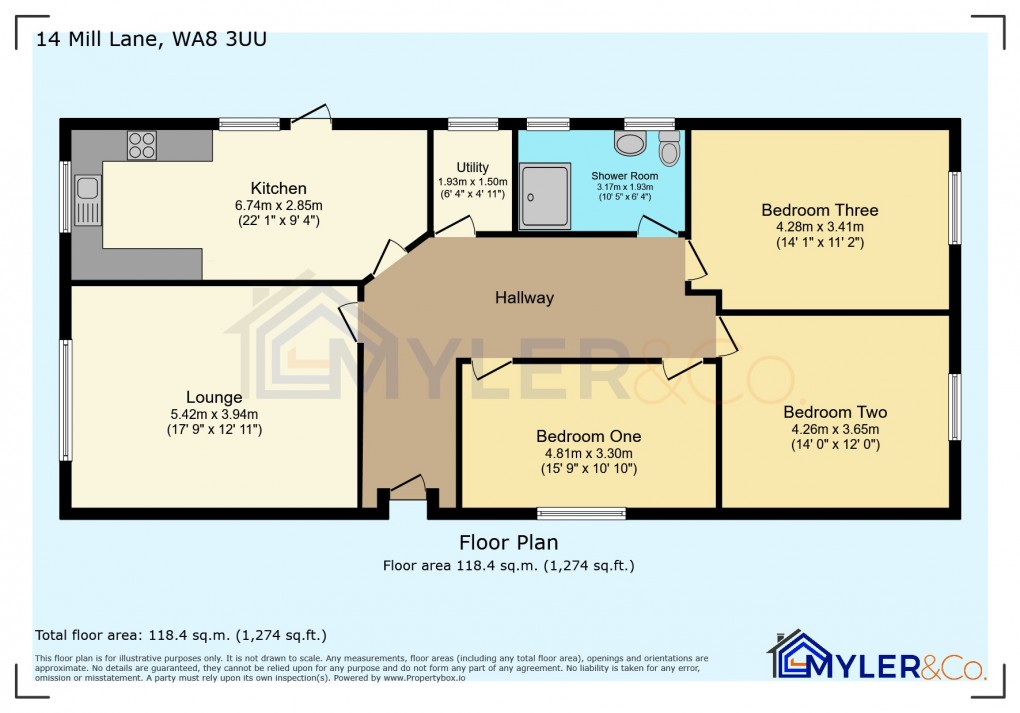 Floorplan for Bold Heath, Widnes, Merseyside