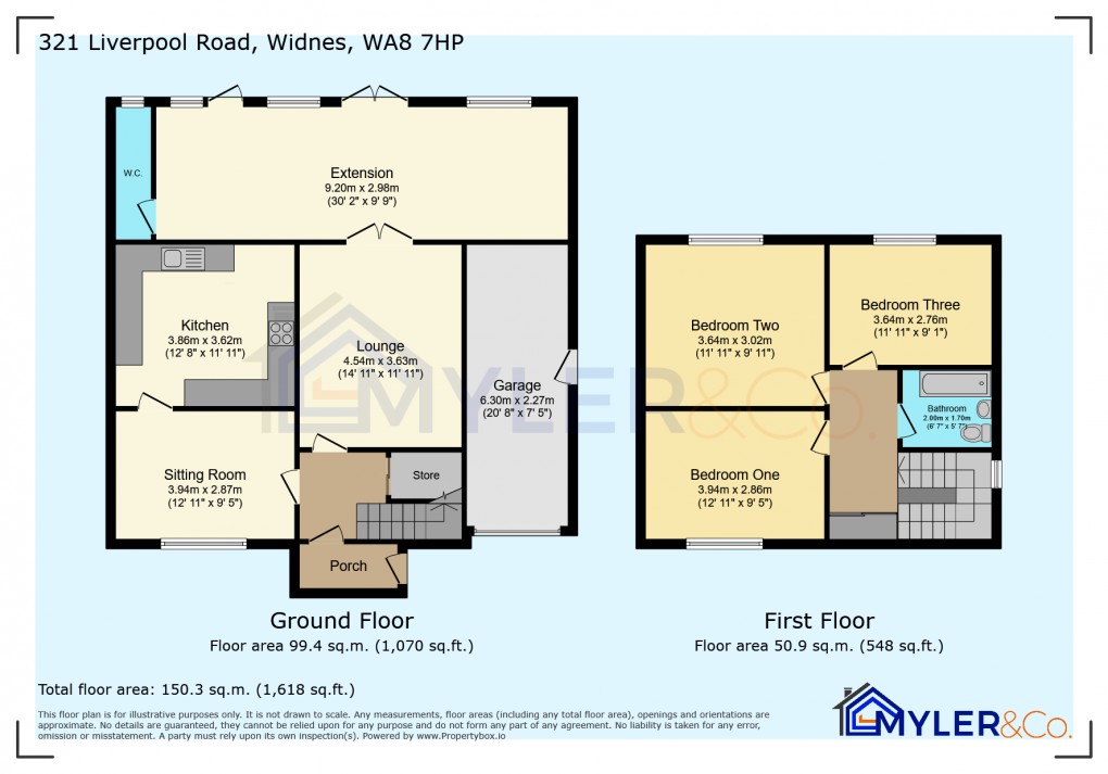 Floorplan for Liverpool Road, Widnes, Cheshire