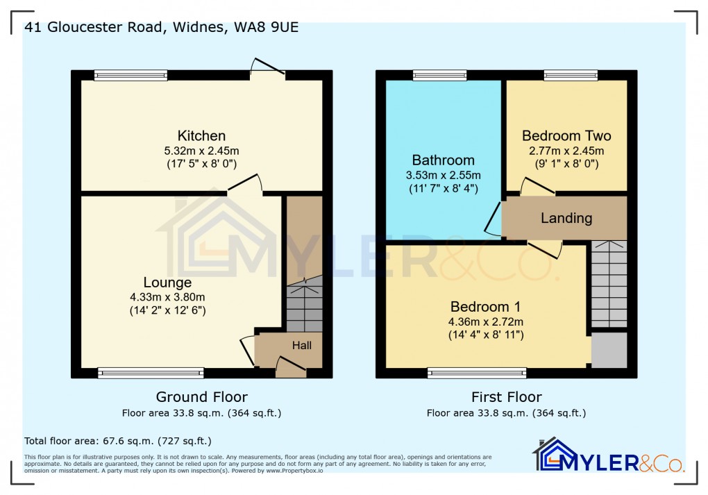 Floorplan for Gloucester Road, Widnes