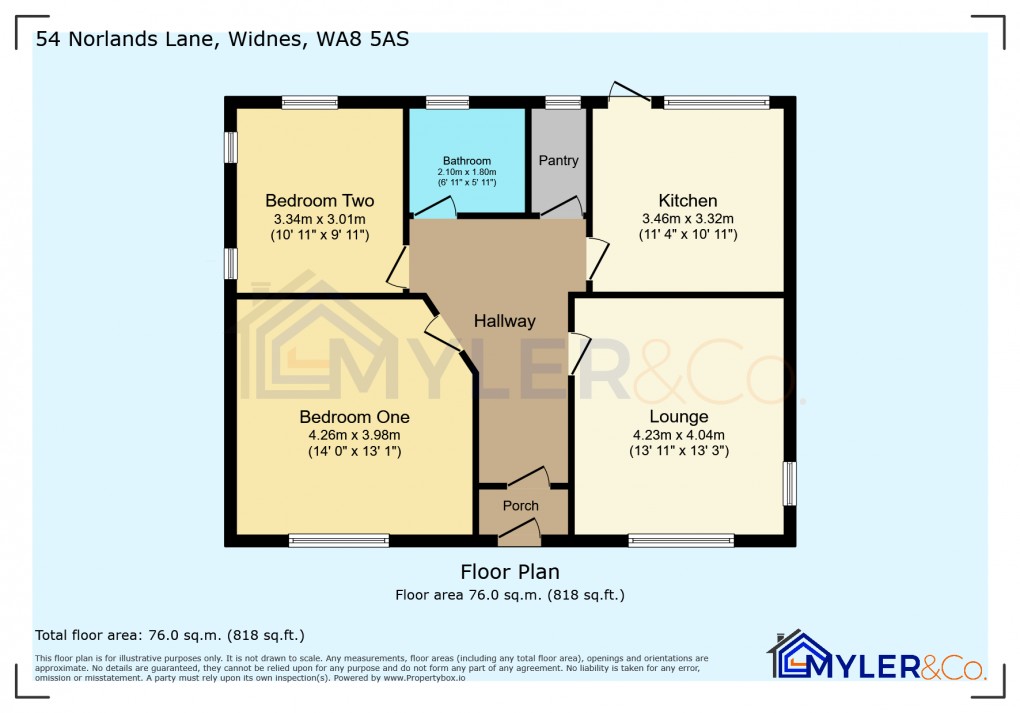 Floorplan for Norlands Lane, Widnes, Cheshire