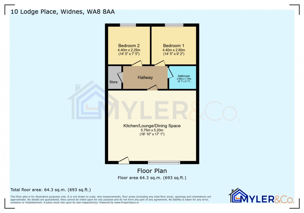 Floorplan for Lodge Place, Widnes, Cheshire