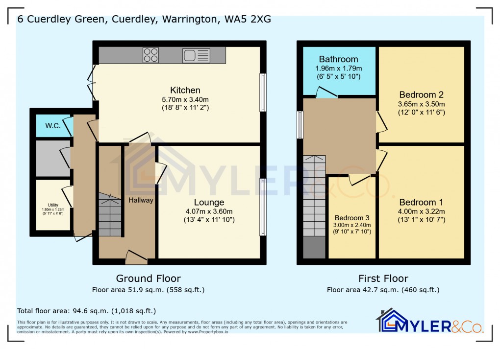 Floorplan for Cuerdley, Warrington, Cheshire