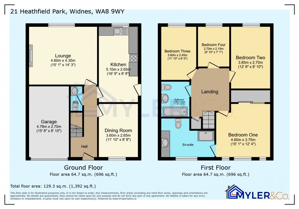 Floorplan for Heathfield Park, Widnes, Cheshire