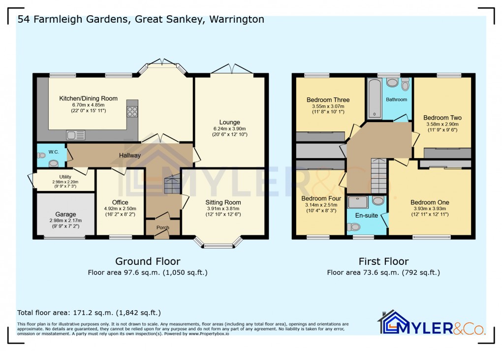 Floorplan for Great Sankey, Warrington, Cheshire