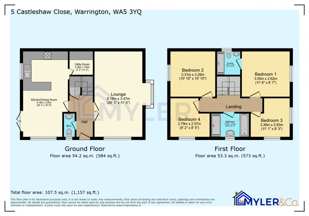 Floorplan for Great Sankey, Warrington, Cheshire