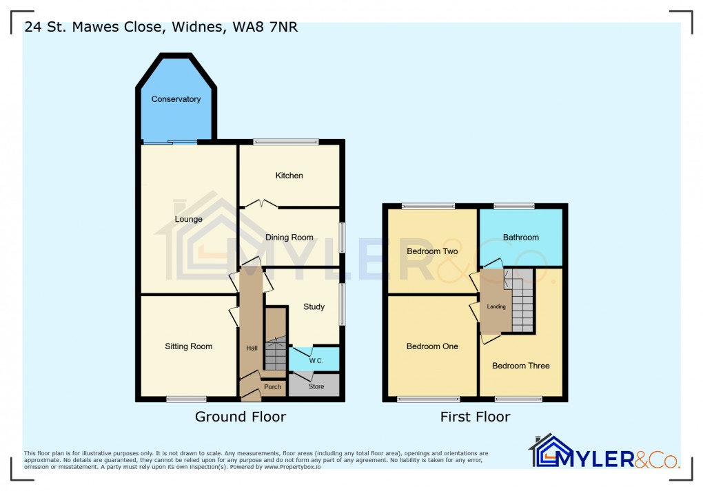 Floorplan for St Mawes Close, Widnes, Cheshire