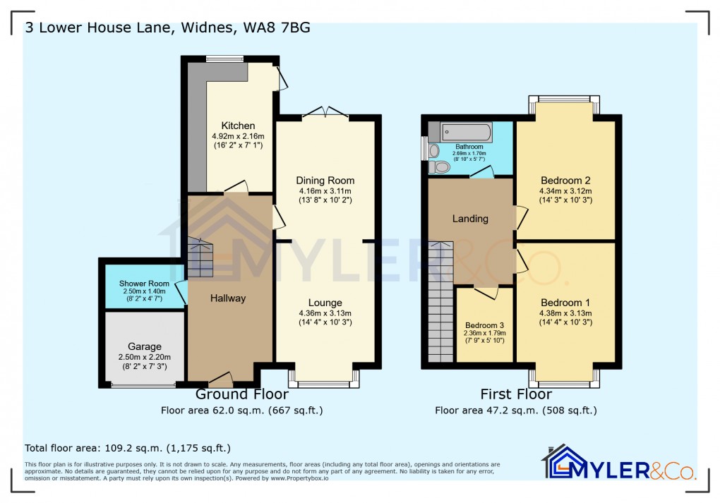 Floorplan for Lower House Lane, Widnes, Cheshire