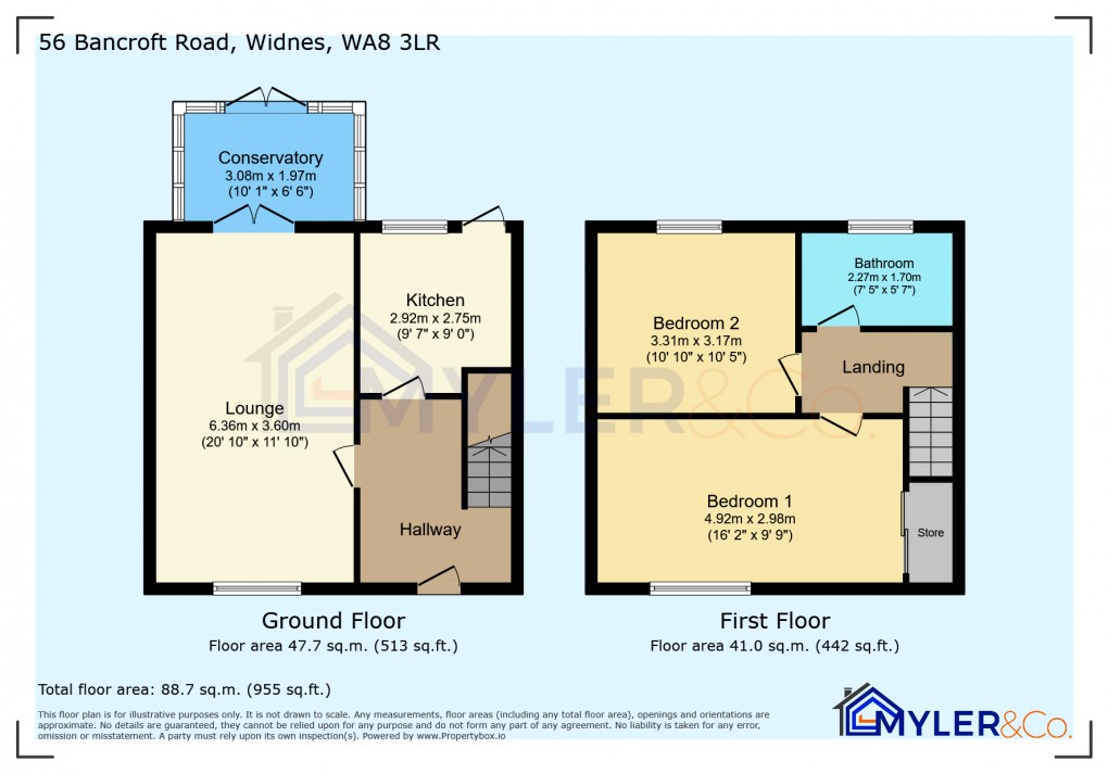 Floorplan for Bancroft Road, Widnes, Cheshire