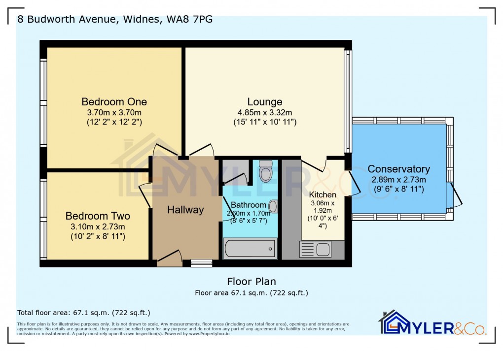 Floorplan for Budworth Avenue, Widnes, Cheshire