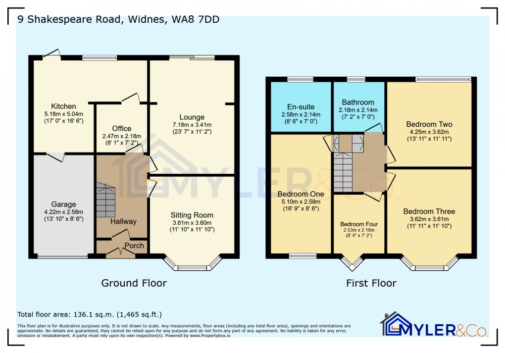 Floorplan for Shakespeare Road, Widnes, Cheshire