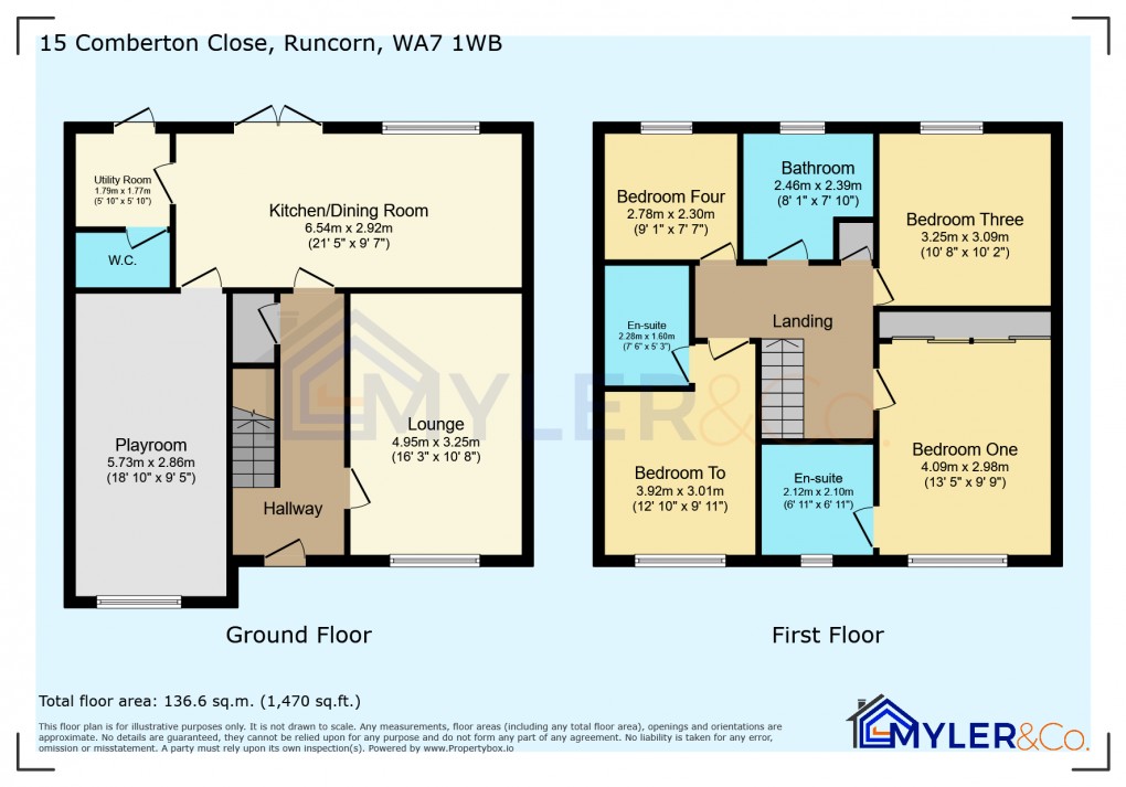 Floorplan for Comberton Close, Runcorn, Halton